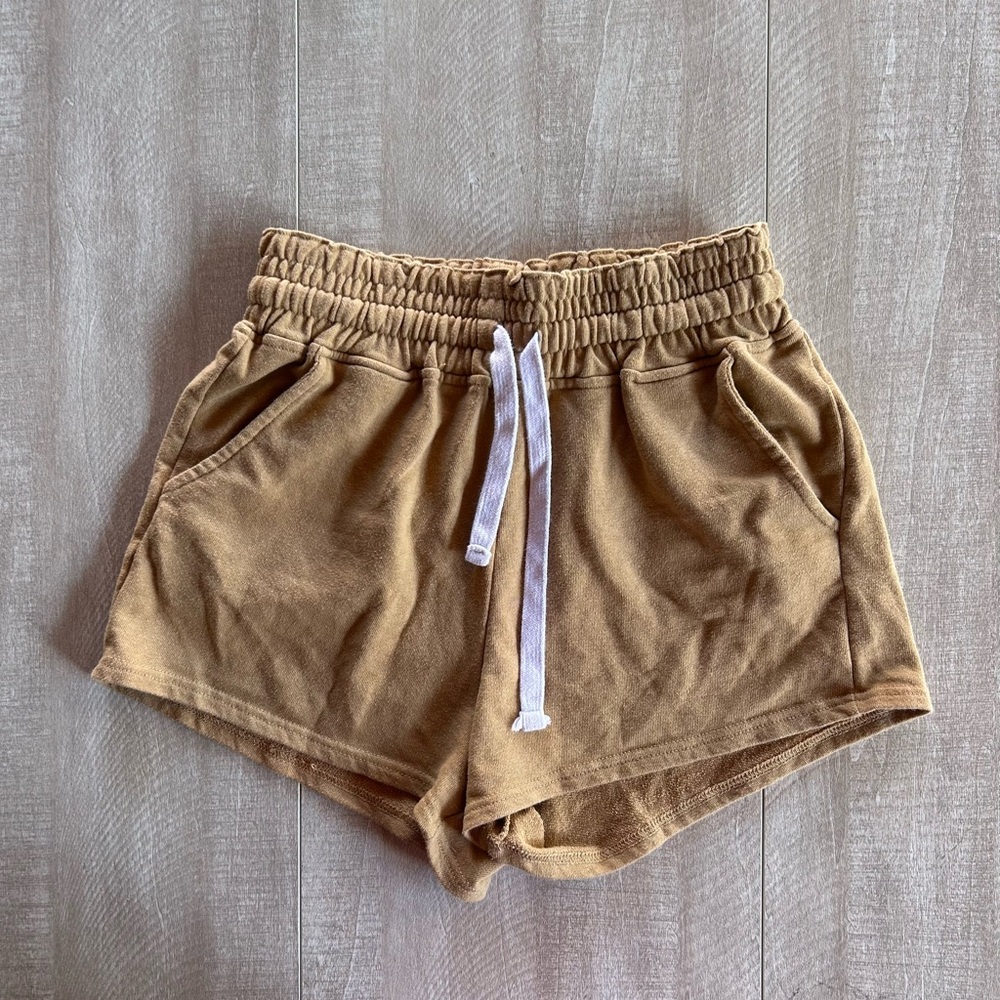 Reflex Tan High Waist Shorts
